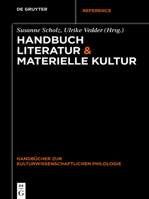 Detalles del título Handbuch Literatur & Materielle Kultur de Susanne Scholz - Lista de espera